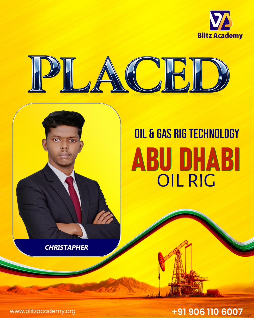 Chirstapher, placed as Oil and gas rig technology (Abu Dhabi)